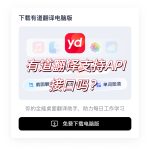 有道翻译支持API接口吗？